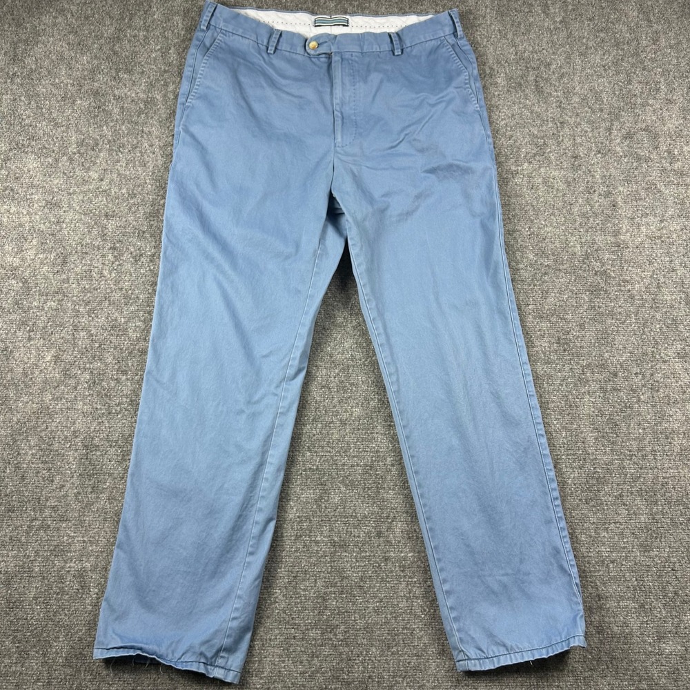 Peter Millar Chino Pants Mens 36 Blue Cotton Straight Leg Casual Trousers